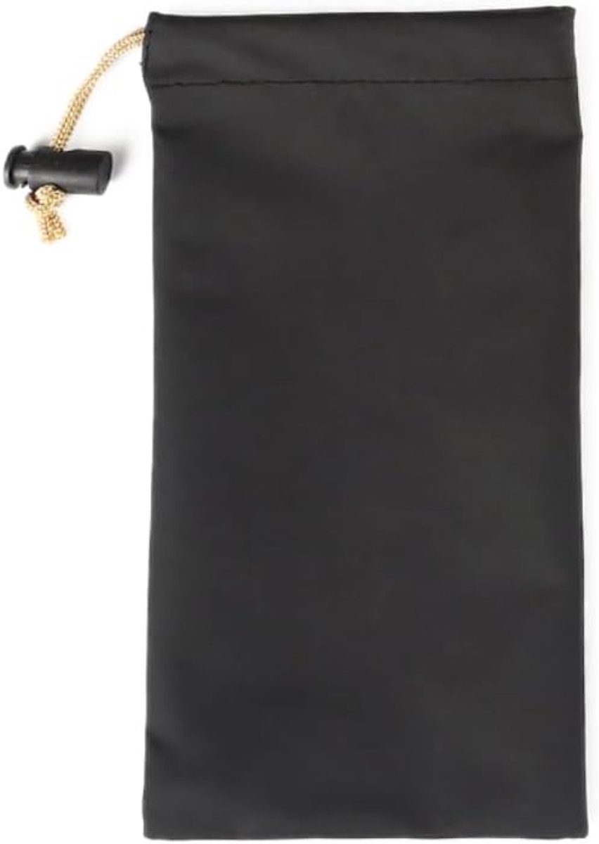6 stuks PU tassen met trekkoord, zwarte opbergtas met trekkoord, geschenktas, sieradenzakjes, voor sleutels, mobiele telefoons, camera, mobiele voeding, 9,5 x 17 cm