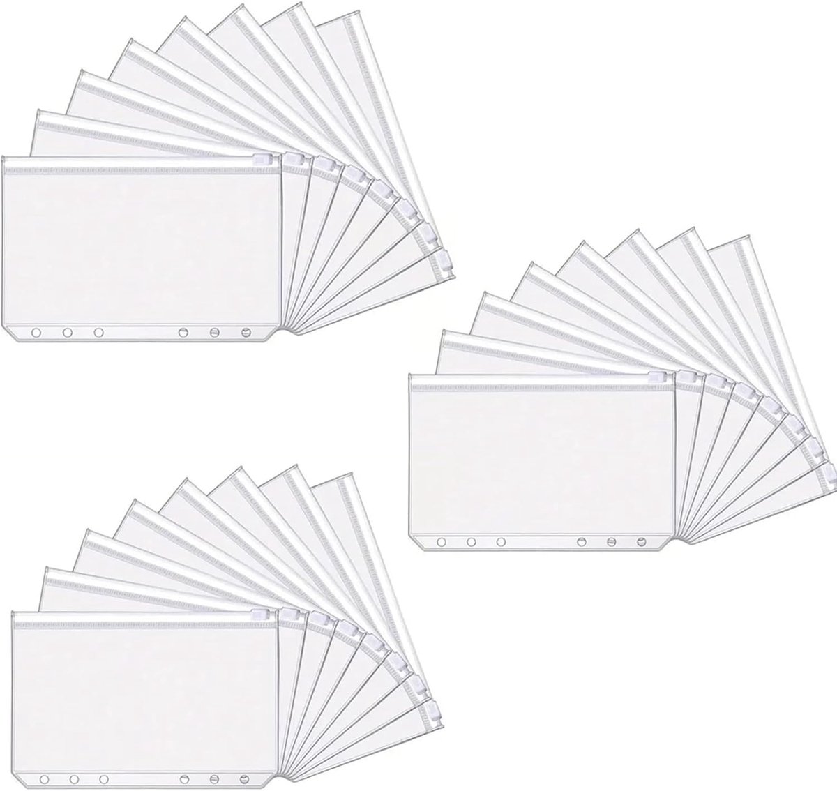 24 stuks, waterdicht, A5, met ritssluiting, documentenhoezen van
