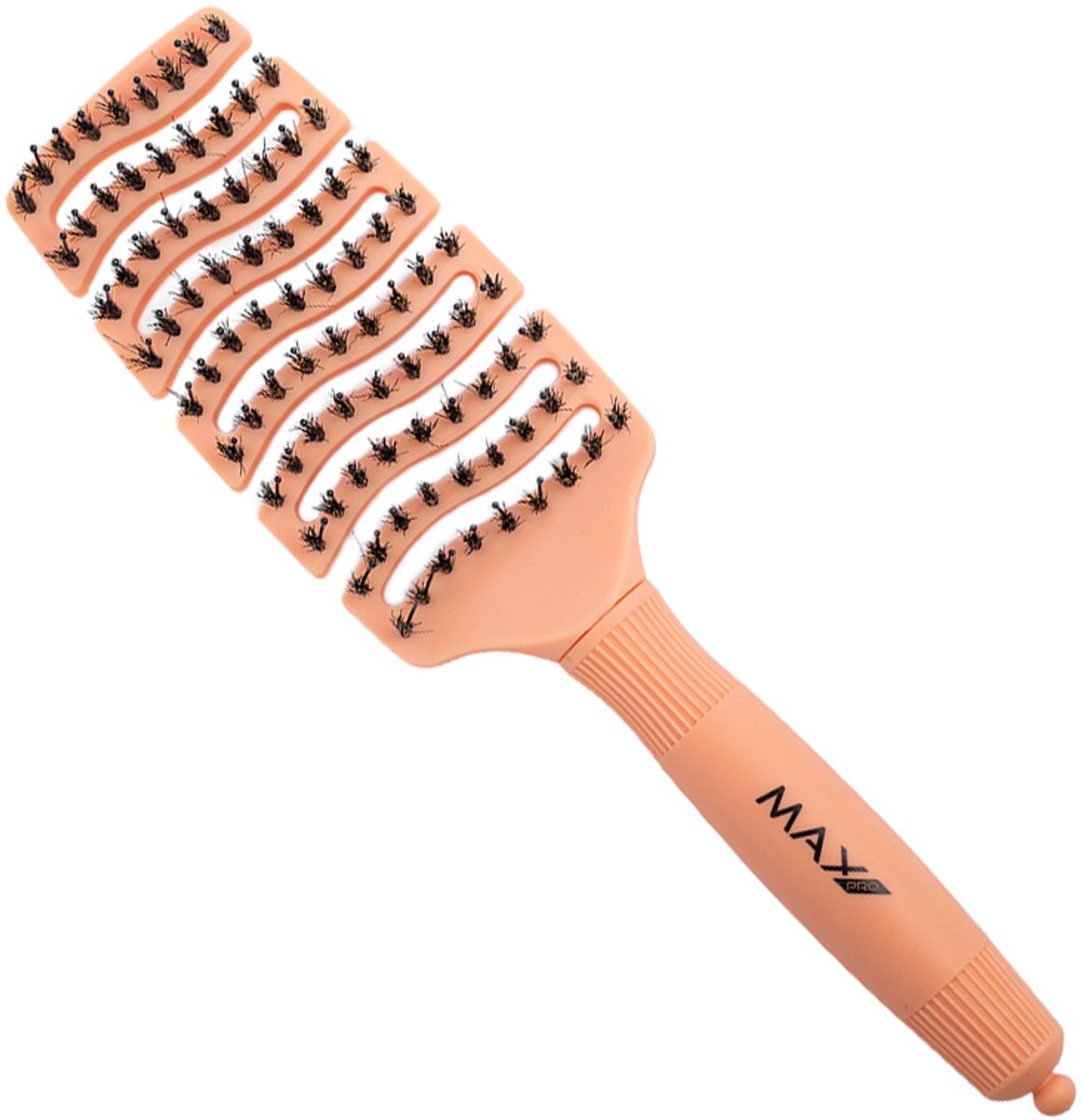 Max Pro Detangler Haarborstel Blush Peach - Antiklit - Haar borstel - Jongens en meisjes - Comb - Brostel - Zwijnenhaar borstel