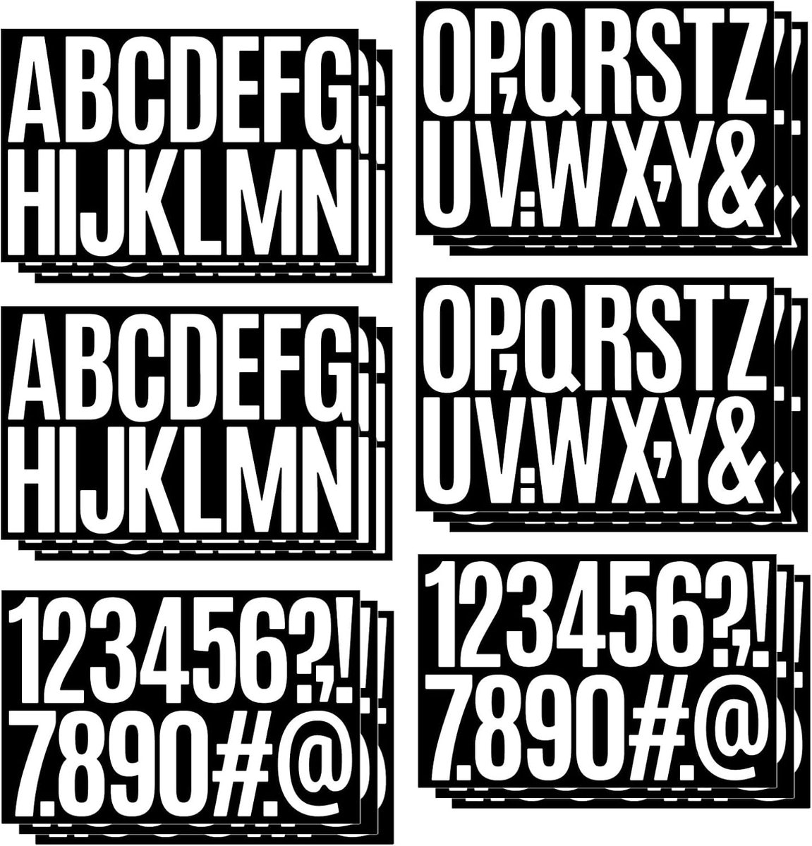 24 stuks letterstickers, 8 cm hoog, plakletters, plakletters