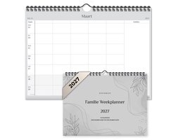 Systemyze Familieplanner Basic 2027 - Planner - Weekplanner - Gezinsplanner - Family Planner - 13 Maanden - Grijs