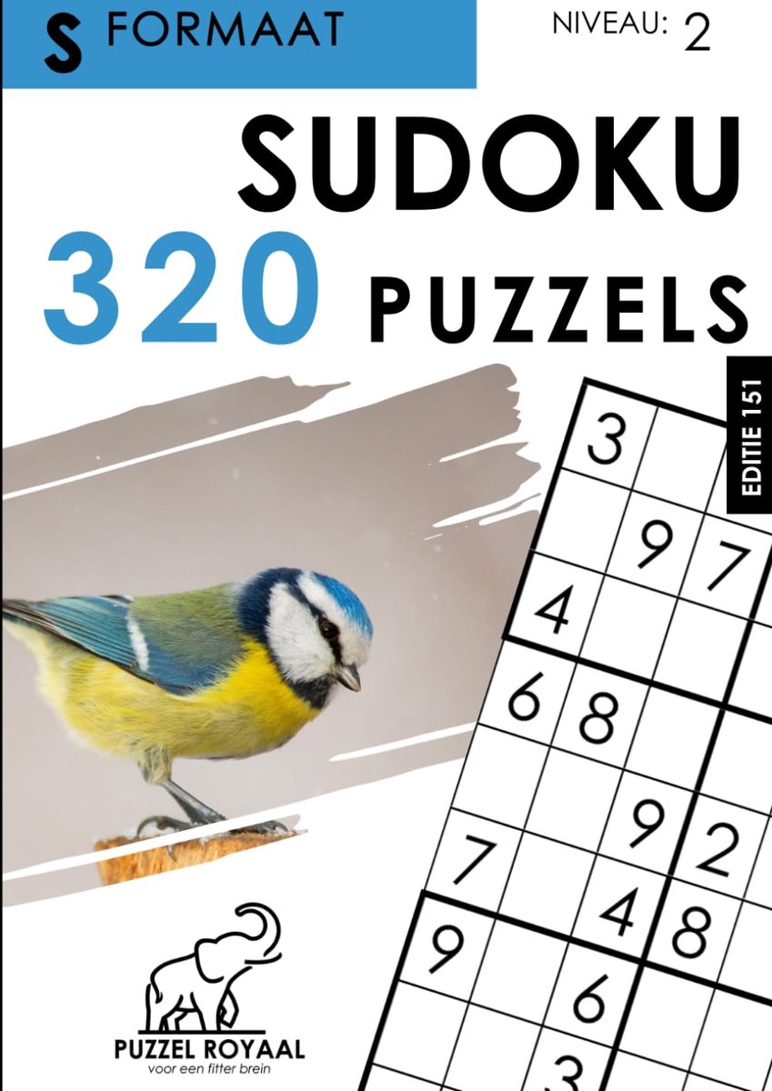 Sudoku puzzels niveau 2 - S formaat - editie 151 - uitdagend voor het brein - ShopVlot