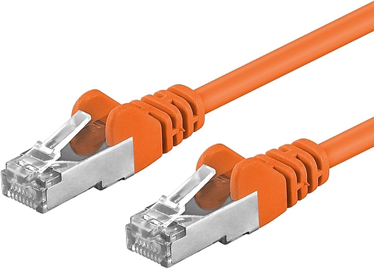 patchkabel CAT6a S-FTP, RJ45-RJ45, AWG 26/7 0, 5m 0,5 m oranje
