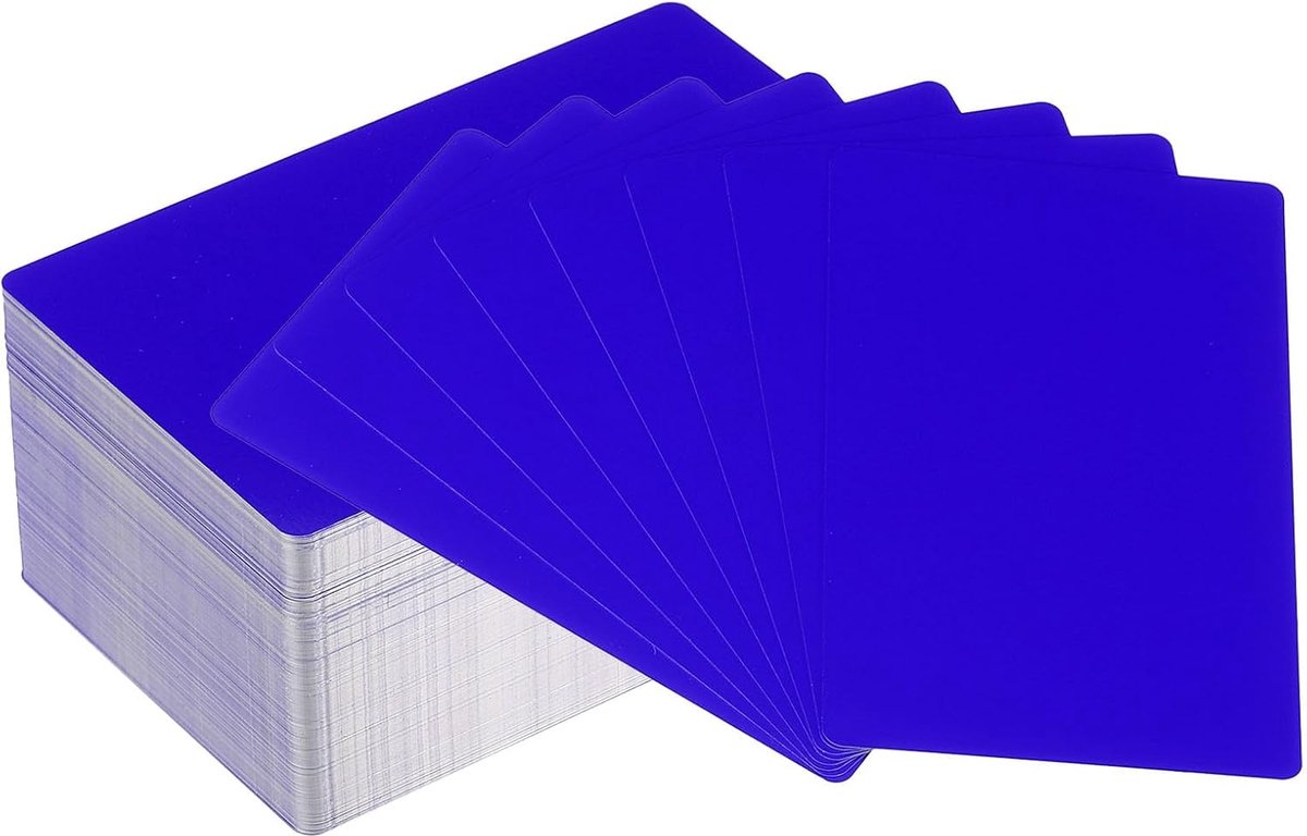 Visitekaartjes blank, 0,21 mm dik 3,4 x 2,1 inch aluminium