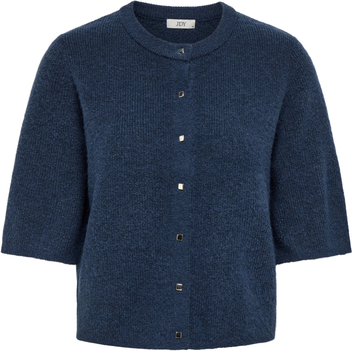Jacqueline de Yong Vest Jdylumi Life 3/4 On Button Cardigan 15376601 Dark Denim/ Melange Dames Maat - XS