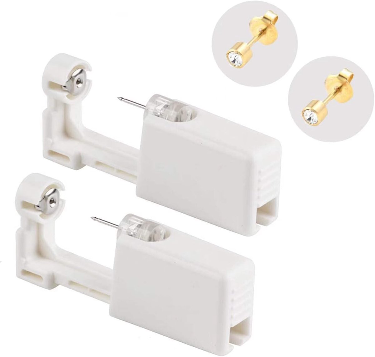 Set van 2 stuks zelfoorpiercingpistool, wegwerpbaar oorstudpistool