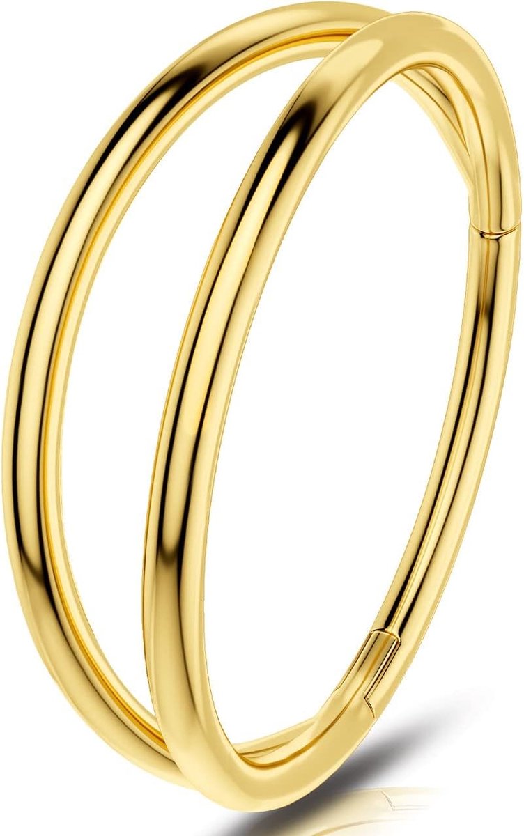 Ringen zilver goud 316L chirurgisch staal helix ring scharnierende klikker septum conch daith tragus rook kraakbeen oorbellen sieraden