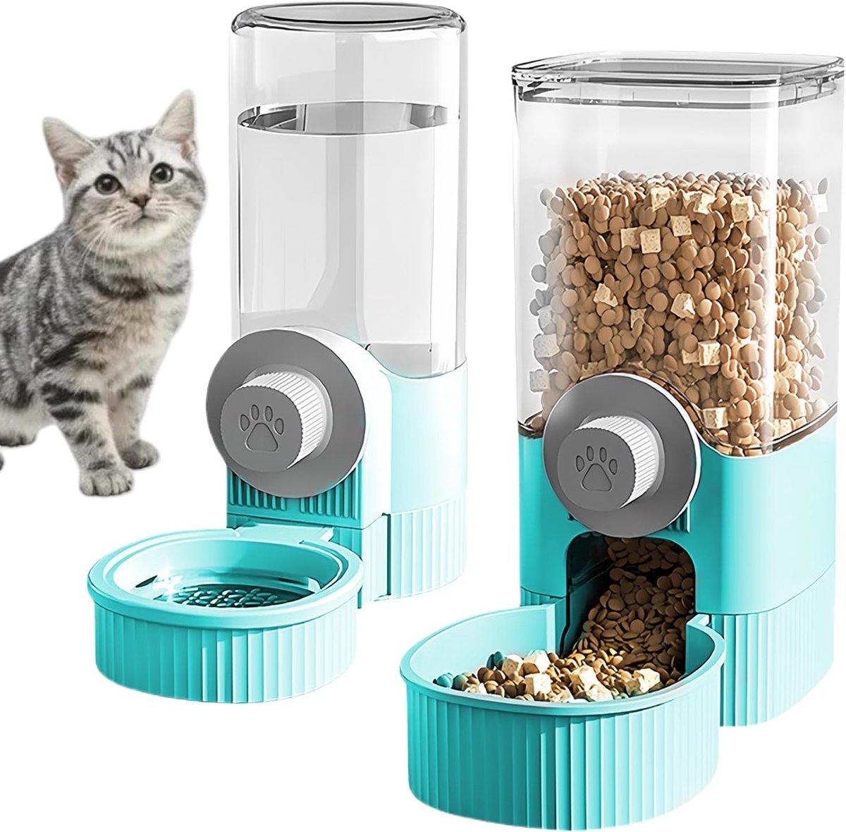 Waterdispenser Konijn Voederbak: Hangende cavia's Voederdispenser Huisdier Drinkfles, Automatische Huisdier Voeding Dispenser voor Katten Konijn Honden Cavia's