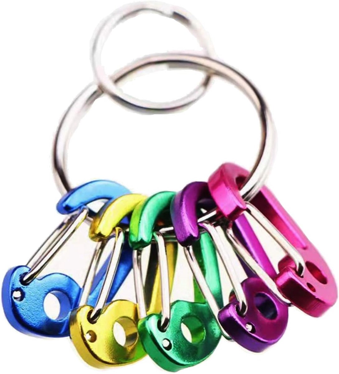 sleutelhanger Clips Mini Karabijnhaak - Micro Tiny Kleine Auto Locking D-vormige Veerbelaste Draad Gate