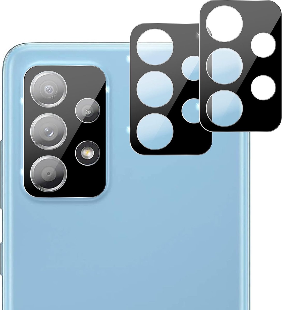 lens beschermer voor Samsung Galaxy A52 4G / A52 5G / A52S 5G / A72 4G / A72 5G [2 stuks] gehard glas protector lensbeschermer beschermglas (Zwart)