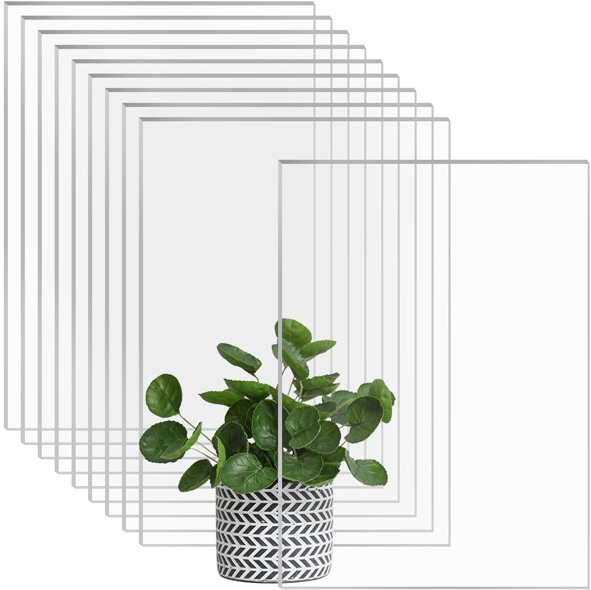 transparante acrylplaten, 10 stuks, 13 x 18 cm, transparante acrylplaten van 3 mm, voor fotolijsten, schilderen, tentoonstelling