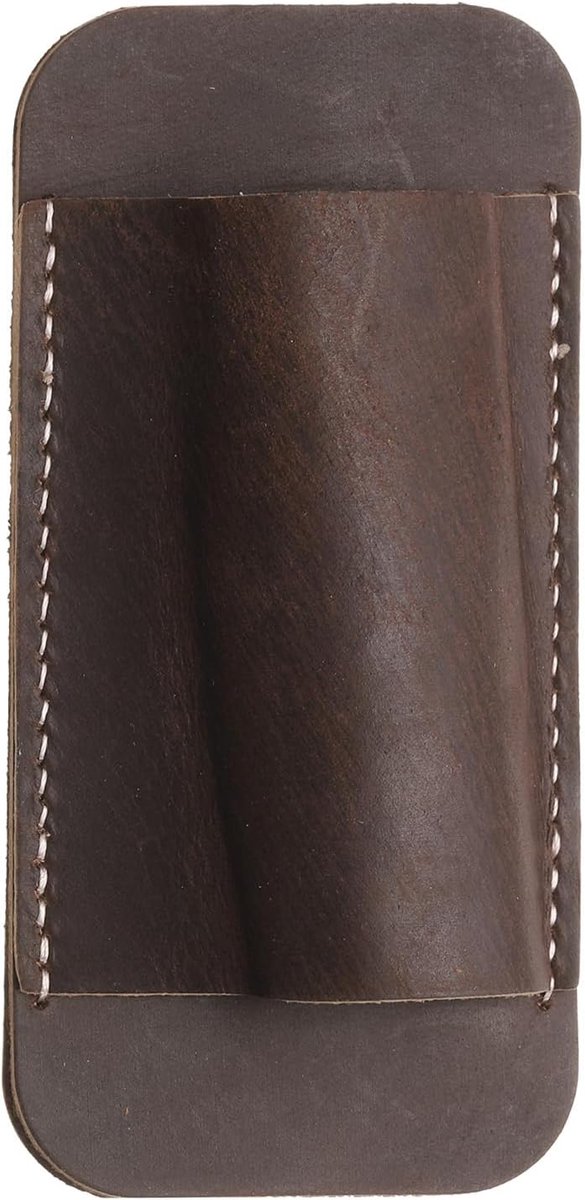 Messentas, 11,9 x 5,7 cm, van echt leer, voor wandelen, kamperen