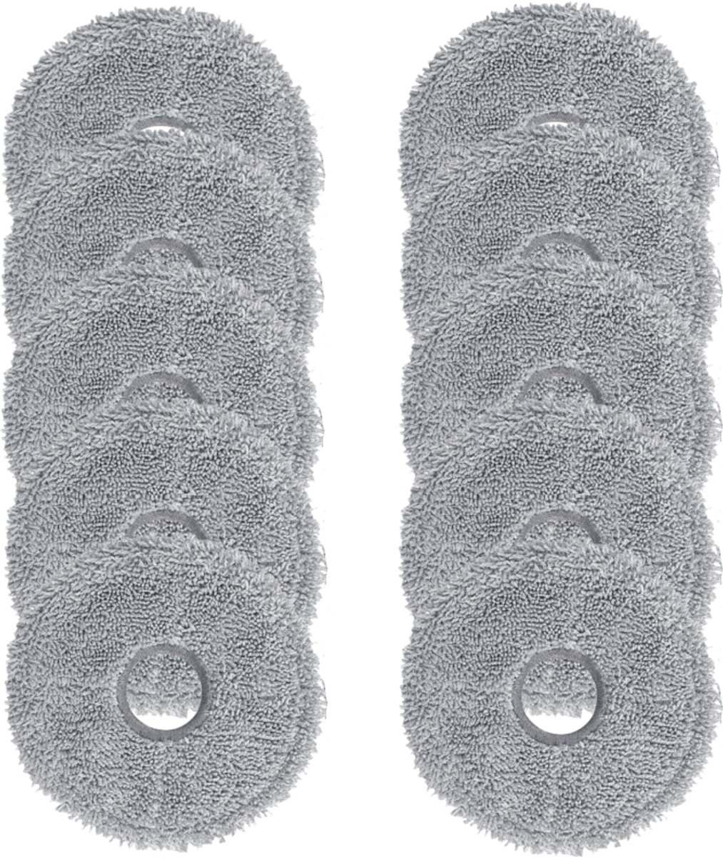 10 stuks microvezel dweilpads voor Dreame L10/L10s/L20/L40/X40/X50, Xiaomi X10+/X20+, Roborock Qrevo S5V Curv, reserve mopdoeken robotstofzuiger accessoires