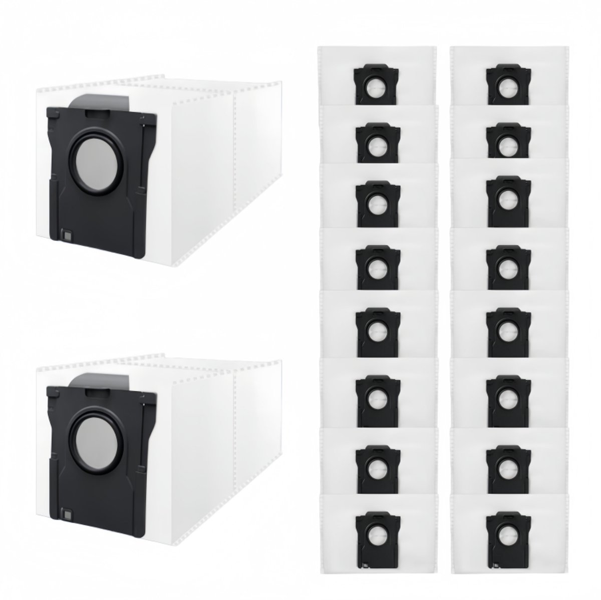 18 Stuks Stofzakken Geschikt voor Dreame D20 Plus & D20 Pro Plus - Vervangt RDB17 - 3L Stofzuigerzakken voor Afzuigstation