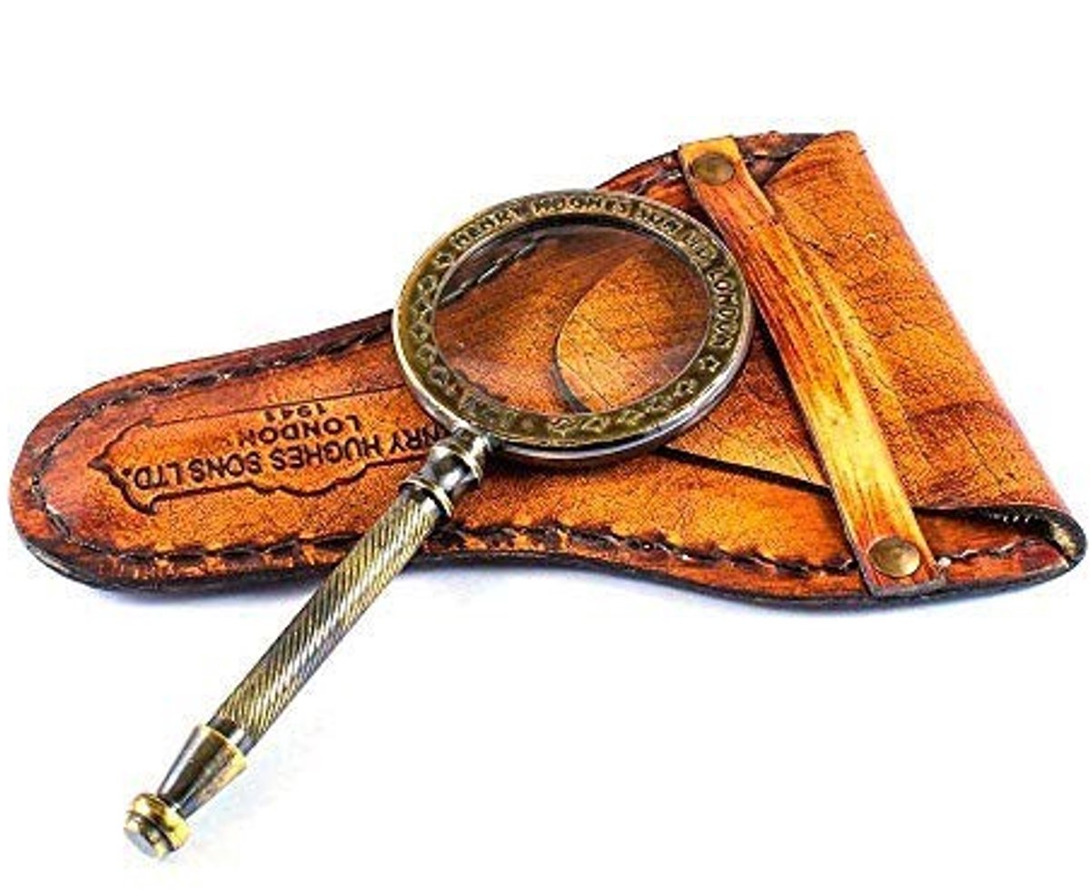 Omgoods - Handheld Vergrootglas van Messing - Perfect voor Lezen en Decoratie