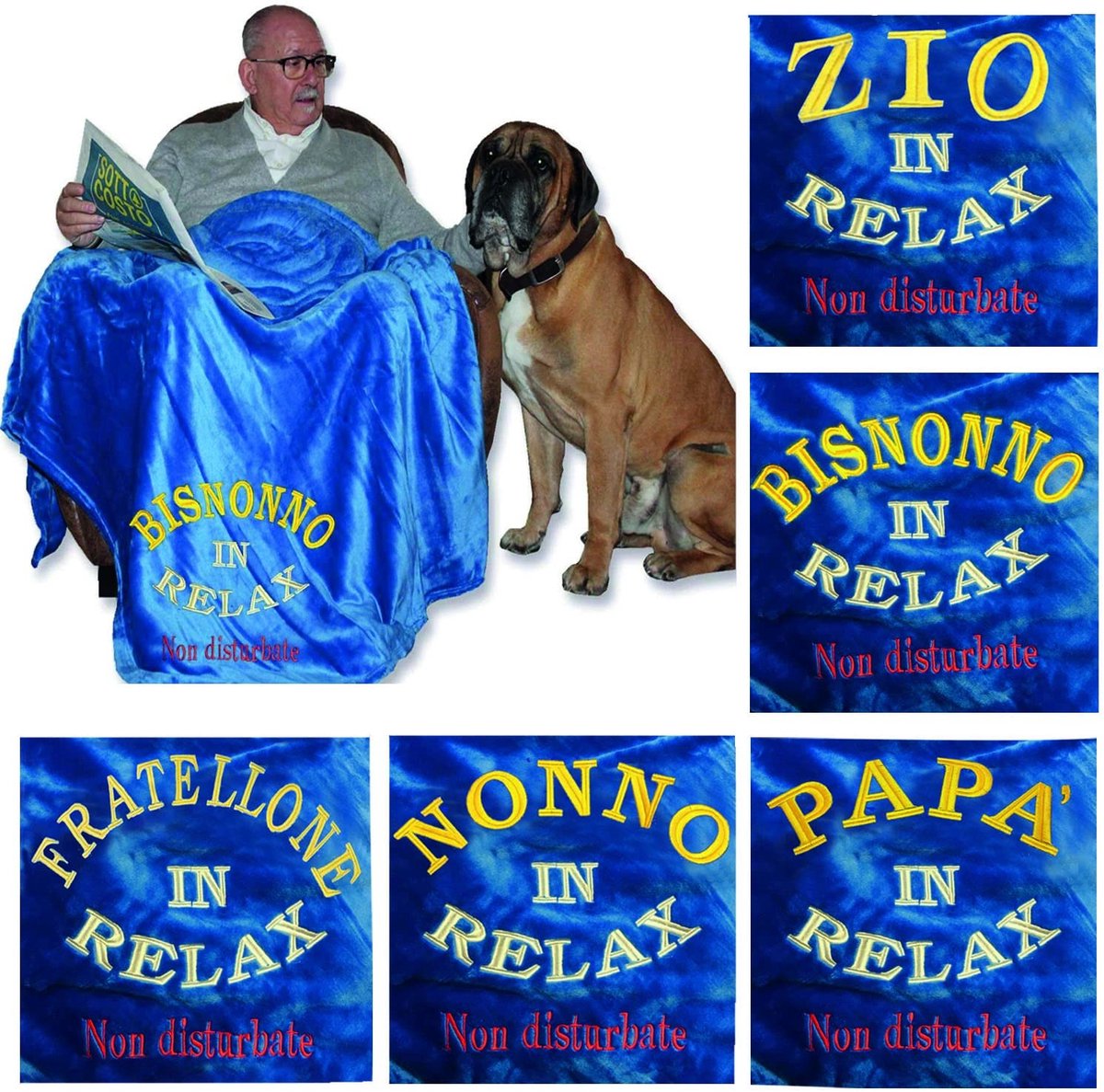 Omgoods - Onno Fleece Deken - Blauw