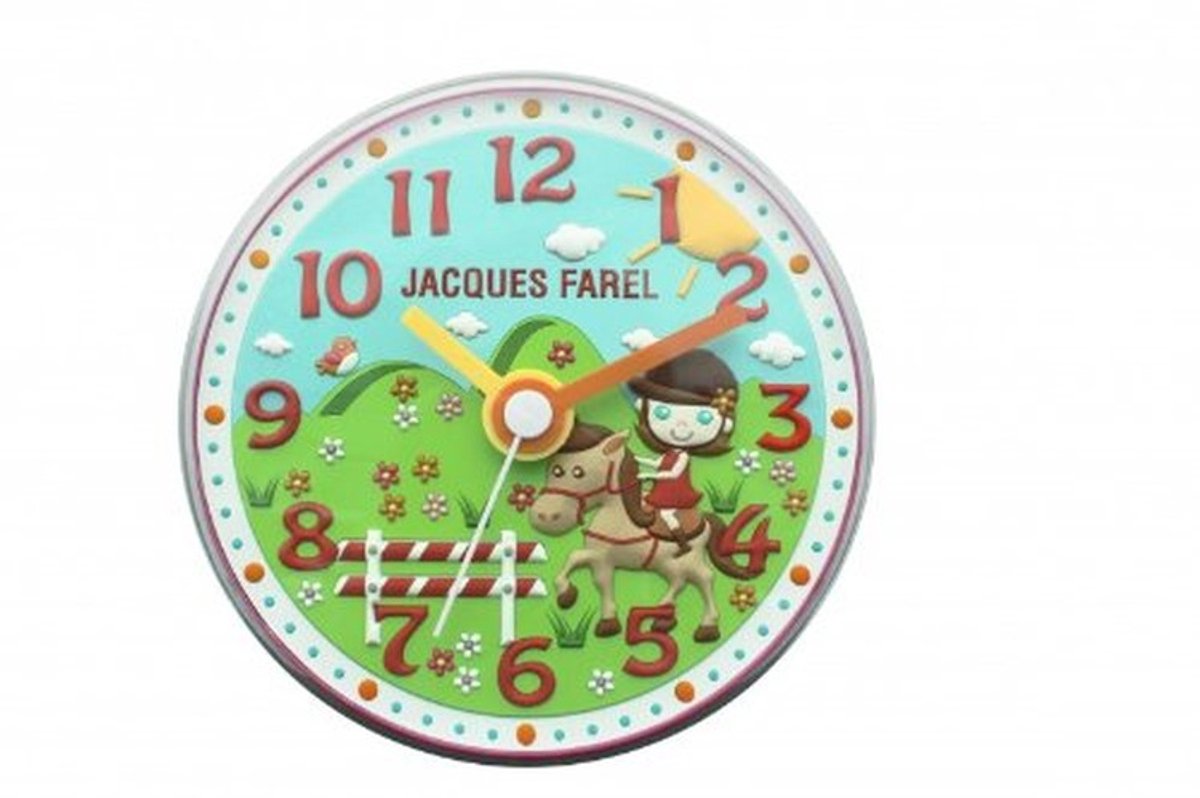 Omgoods - WAL02 Kinder Wandklok Paardenthema - Stil en Analoog