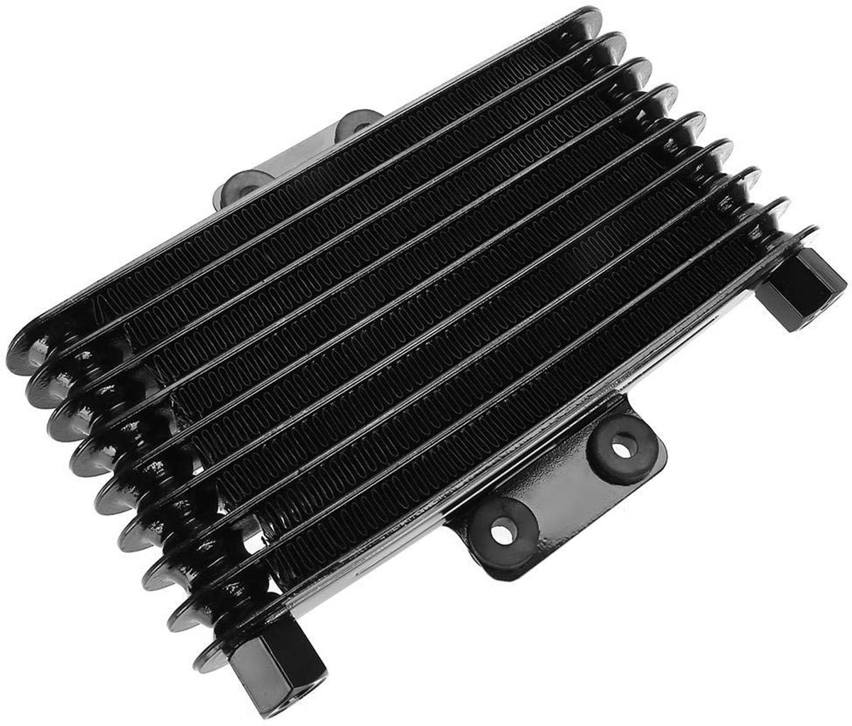 Omgoods- Oliekoeler - Verbeterde motorprestaties - Universele oliekoeler - Aluminium - Capaciteit 125 ml - Lengte 250 mm - Vermindert motorslijtage - Motoroliekoeler
