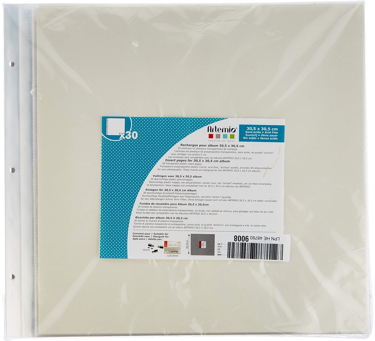 Omgoods - Transparante Hoezen voor Fotoalbum, 30,5 x 30,5 cm, 30 Vellen