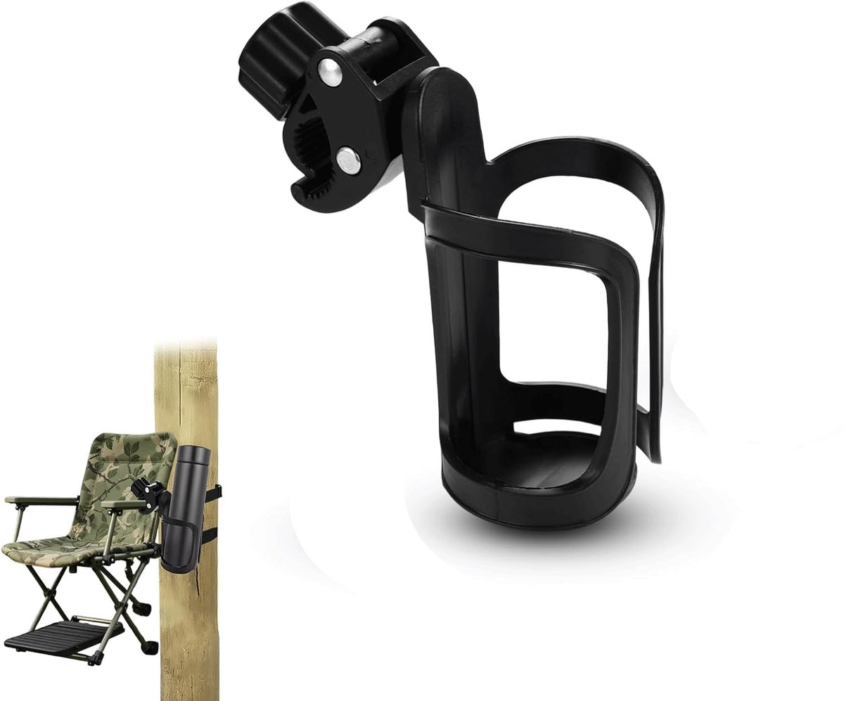 Set van 1 stuk - Bidonhouder - Bidonhouder voor de fiets - Bekerhouder - Verstelbaar - Fietsaccessoire - 4 cm clip - Geschikt voor motorfietsen, fietsen, kinderwagens, enz. - 14*7 cm - Zwart