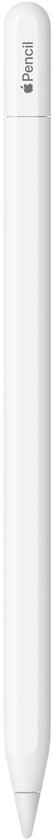 Witte Apple Pencil met 'Apple Pencil' logo bovenaan.
