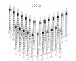 100 stuks wegwerpspuiten 1 ml colostrum spuit zonder naald - voor laboratorium, diervoeding, plantenirrigatie .