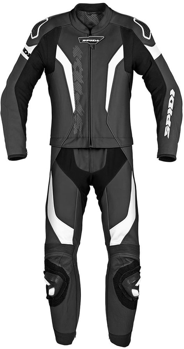 Spidi Laser Touring Kort 2-Delig Pak Wit Zwart - Racepak