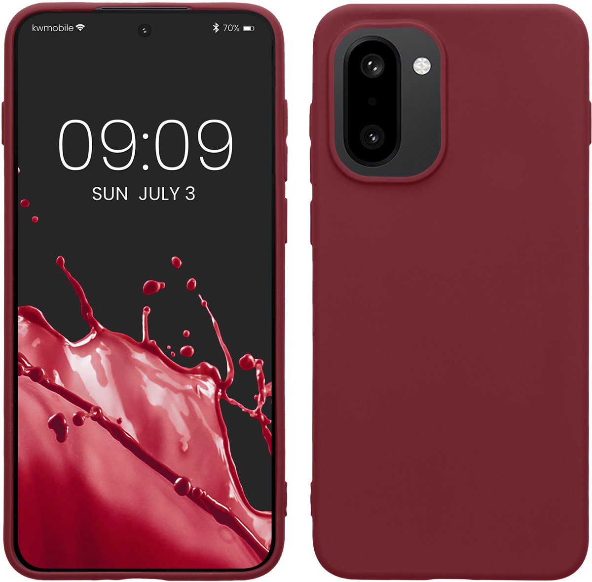 kwmobile telefoonhoesje geschikt voor OnePlus 15R - Hoesje voor smartphone - Back cover in bordeaux-violet