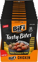 BiFi Tasty Bites - Chicken Italian Parmesan Thyme - 10 x 50g Mini Salamisnacks Met Parmezaanse Kaas & Tijm - Mediterrane Eiwitrijke Snack Voor Onderweg & Werk