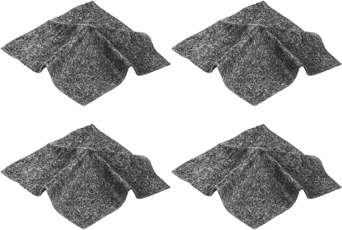 Krasverwijderaar Doekjes - Auto Polijstdoekjes - Krassen Repareren - Nano Reflecterende Stof - 4 Stuks - Grijs