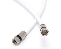 Satelliet TV kabel - 20 meter - Wit