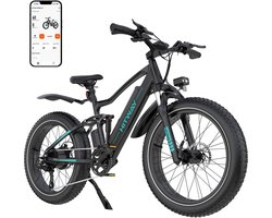 Hitway Elektrische Fiets BK9SR - 26*4.0 Inch Fatbike - Mountain Snow EBike met Afneembare 48V 15Ah Lithium Batterij - City Commuter E-Bike met 250W Motor - Maximale Actieradius tot 90-120 KM - Compatibel met APP en NFC