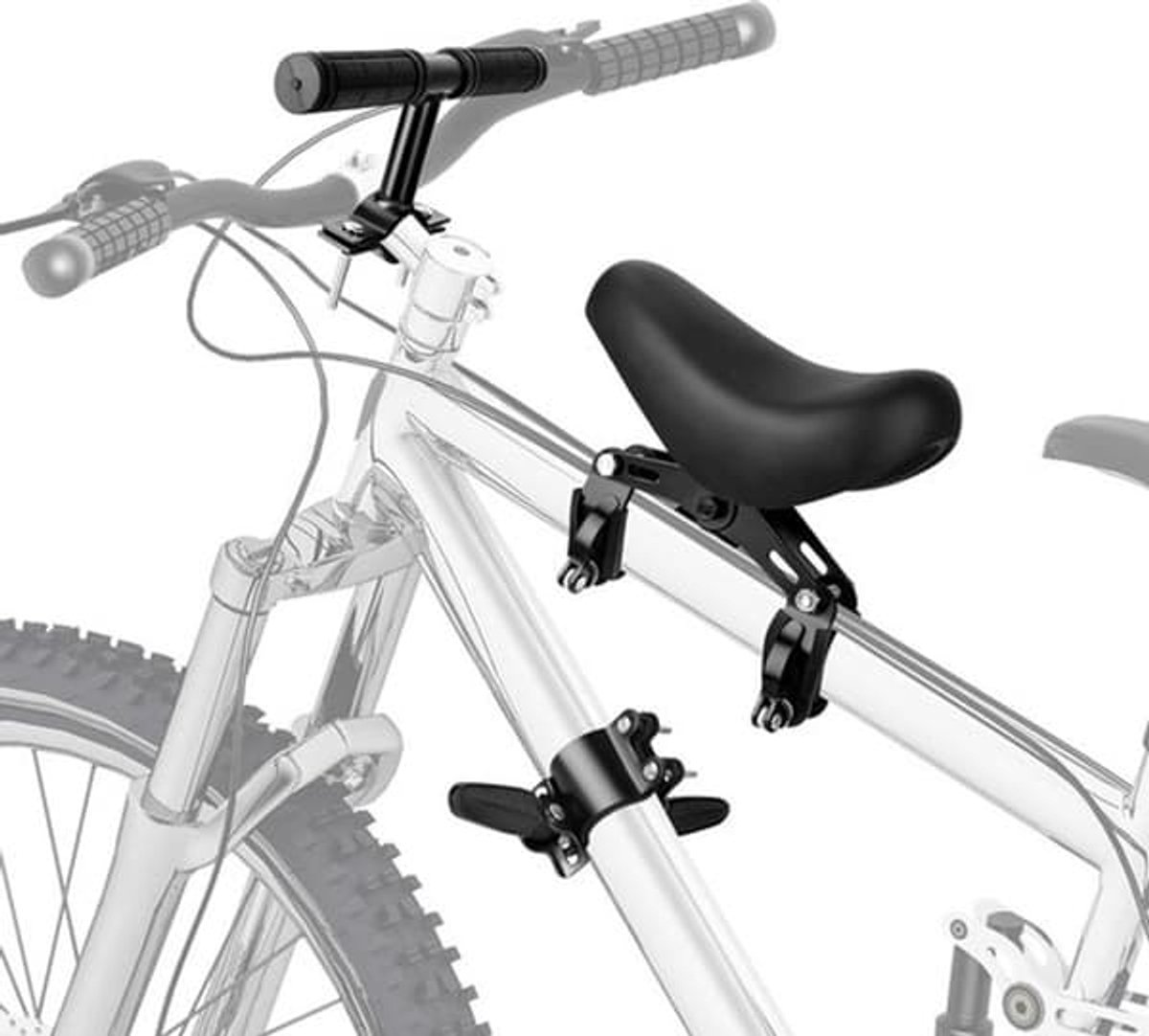 Fietszitjes - Kinderfietszitjes - Achterop gemonteerde fietszitjes - Framegemonteerde zadels - Achterop gemonteerde fietszitjes met pedalen en stuur - Ergonomisch ontwerp - Veiligheid