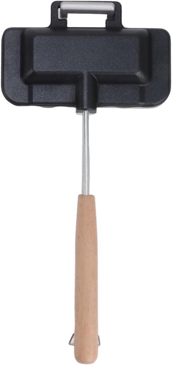 Dubbelzijdige Tosti Panini Pers - Sandwichmaker Omelet Maker - Ontbijt Maken - Afneembare Bakvorm - 30x14cm - Zilver