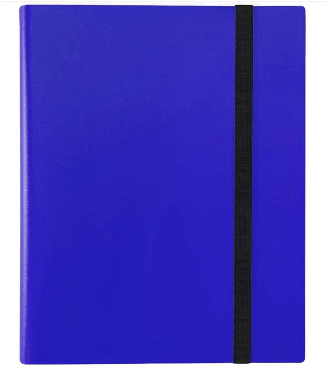 Kaartenhouder voor verzameling - Kaartenhouder voor voetbal - Spelorganizer - 9 kaartvakken per pagina - Premium kaartenmap - 360 kaarten - 30,5*24,5*2 cm - Donkerblauw