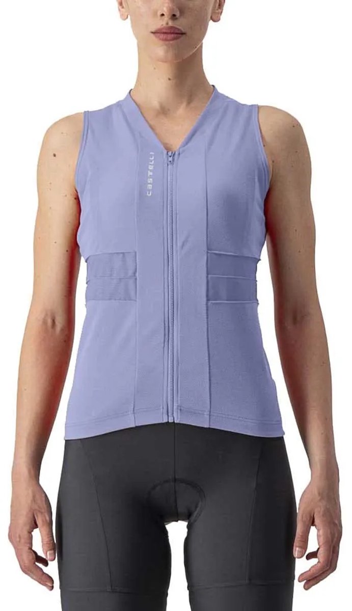 Castelli Anima 4 Mouwloos Fietstrui Paars XS Vrouw