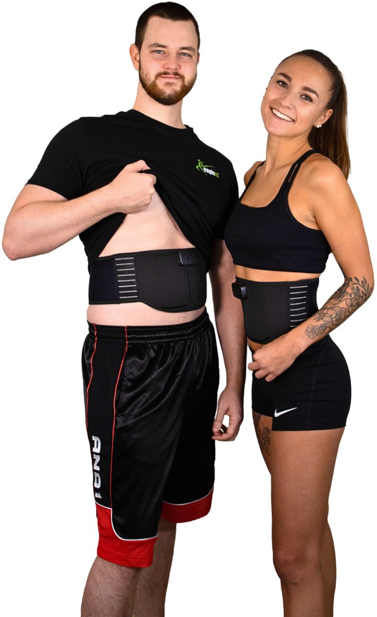 SnelShoppen - Effectieve EMS-band Buikspiertrainer Thuis - Elektrische Buiktrainer Riem voor Gerichte Buik- & Rugtraining met App - Fitness Trainingsa