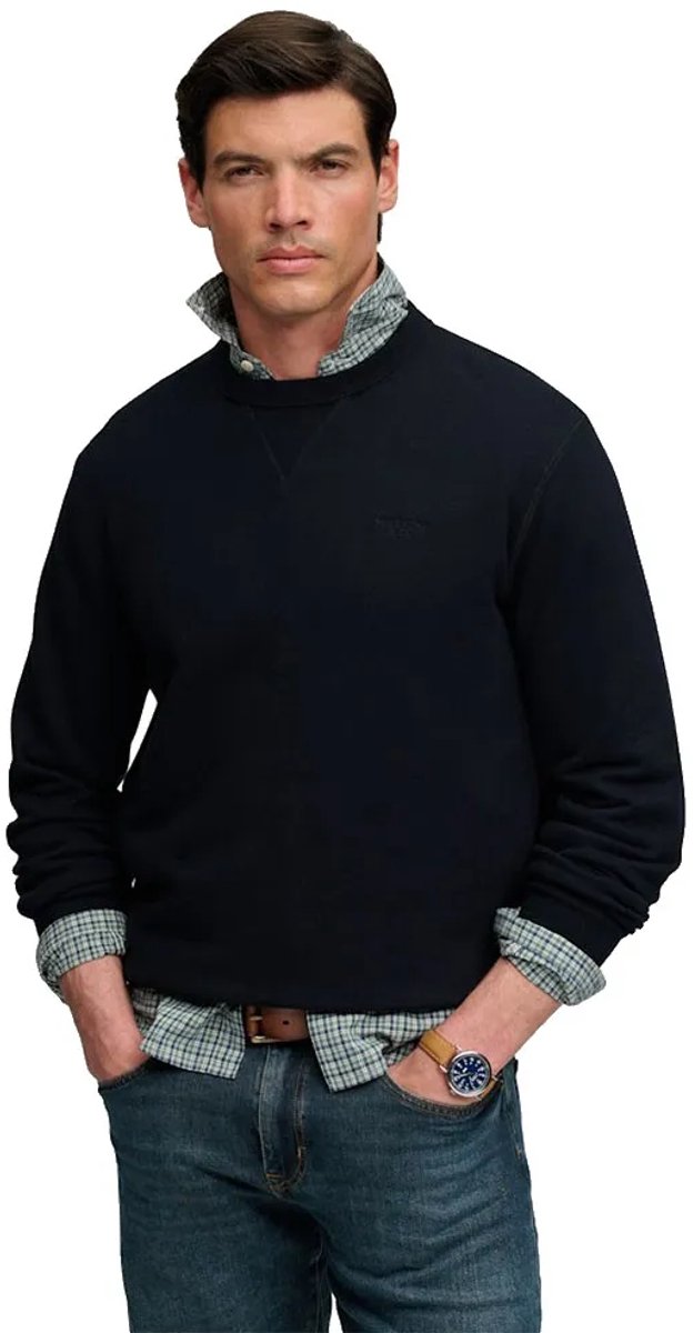 Superdry Essential Stacked Logo Sweatshirt L Man Blauw