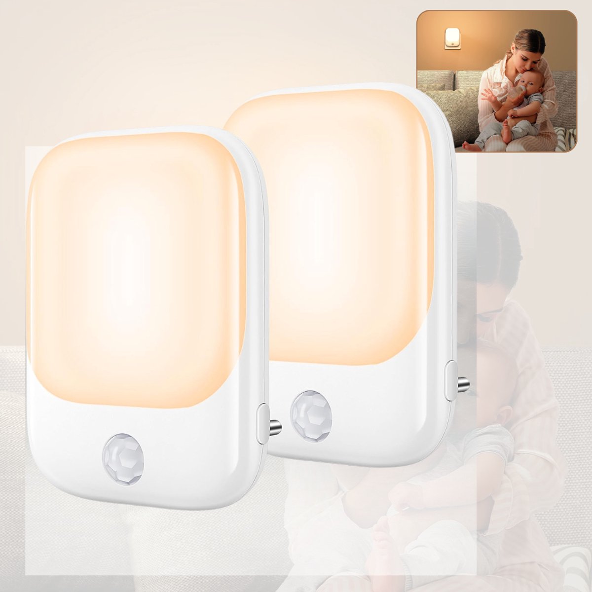 ApexArte® Stekkerlamp Dimbaar voor Binnen - Stopcontactlamp - Stekkerspots