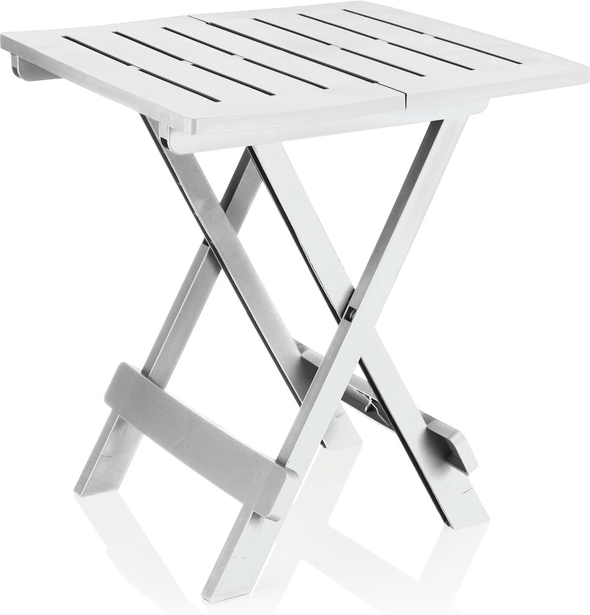 SnelShoppen - Vouwbare Plastic Tuin Tafel - Opvouwbare Bijzettafel voor Balkon, Terras en Camping - Ruimtebesparend en Lichtgewicht - Ideaal voor Fees