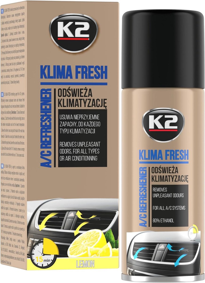 SnelShoppen - A/C Klima Fresh - Airconditioning Cleaner - Verfris en Desinfecteer - 150ml - Geschikt voor Elke Auto - Laat een Frisse Geur Achter
