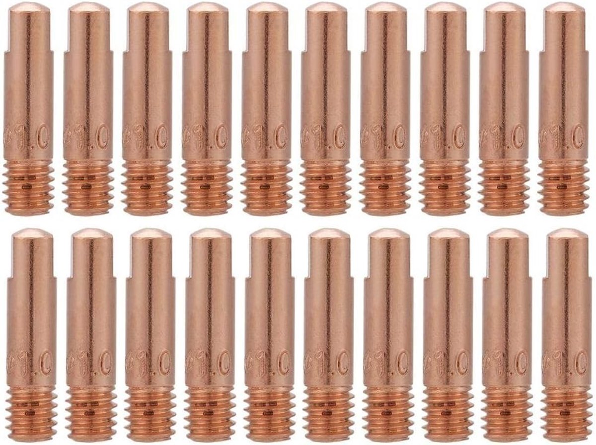 20 Stuks 0.8mm en 1mm Koperlasdoppen voor MIG MAG Lasapparatuur - Lasaccessoires en Verbruiksartikelen