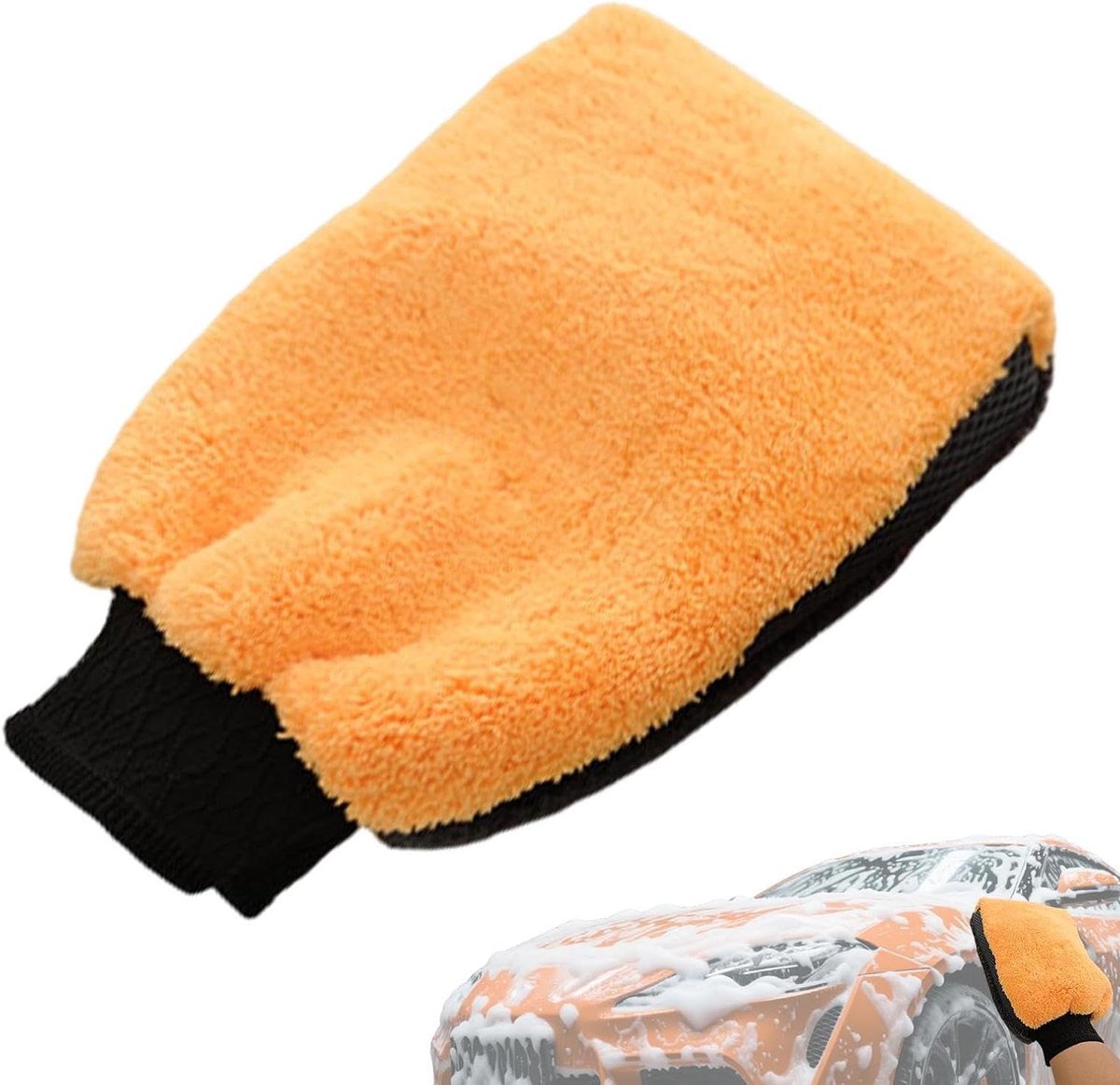 Washandschoen - Wasborstel Handschoen - Auto Reinigen - Dubbelzijdig Zacht - 26x17 cm - Enkele Attribuut
