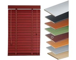 Houten Jaloezieën - Horizontale Blinds - Lichtregeling Thuis - 50 mm Lamellen - 25-160cm breed - Zwart