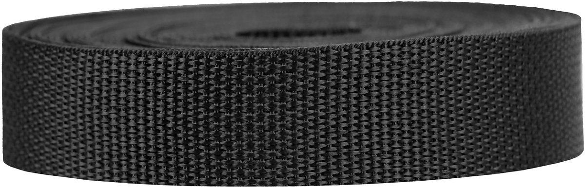 SnelShoppen - Lichtgewicht Strapworks Spanband 2,54 cm x 45,7 cm in zwart, polypropyleen omsnoeringsband voor outdoor, doe-het-zelf reparatie, huisdie