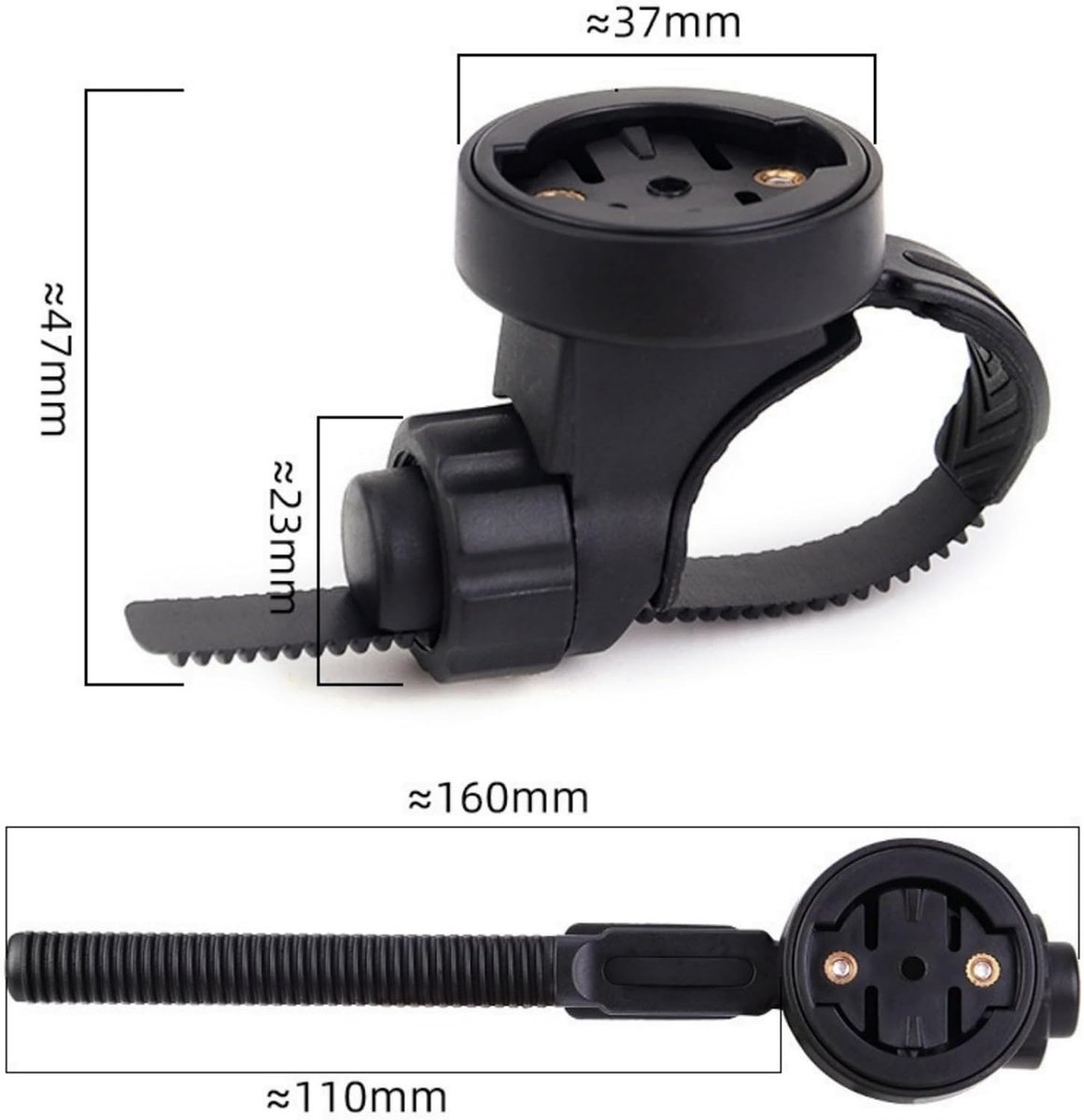 Fietscomputerhouder voor Garmin Edge 130, 530, 800 - Stuurbevestiging - Voor 25,4 - 31,8 mm sturen - SnelShoppen