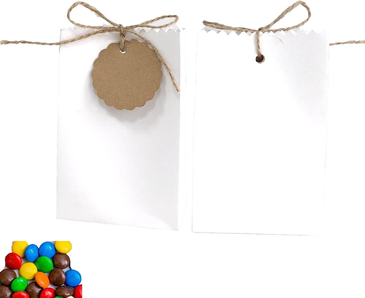 Kleine Cadeaudozen - Geschenkverpakking Doosjes - Verpakken van Cadeaus - Vochtwerende Eigenschappen - 50 Stuks - Wit