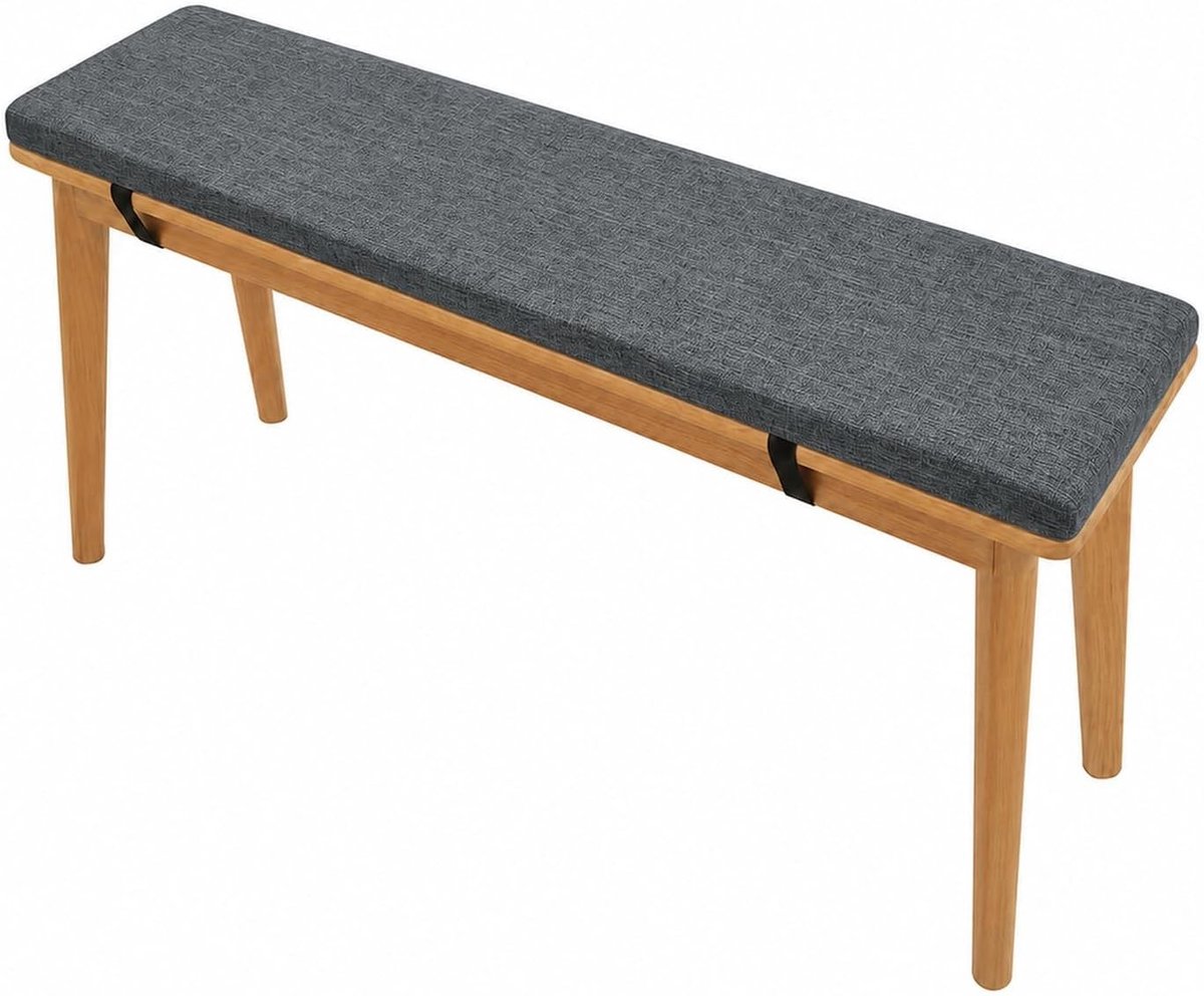 Zitkussen 100x40x2 cm met Antislip Onderkant, Ideaal voor Sofa, Tuinmeubelen en Binnengebruik (Donkergrijs, 100x40x2 cm)