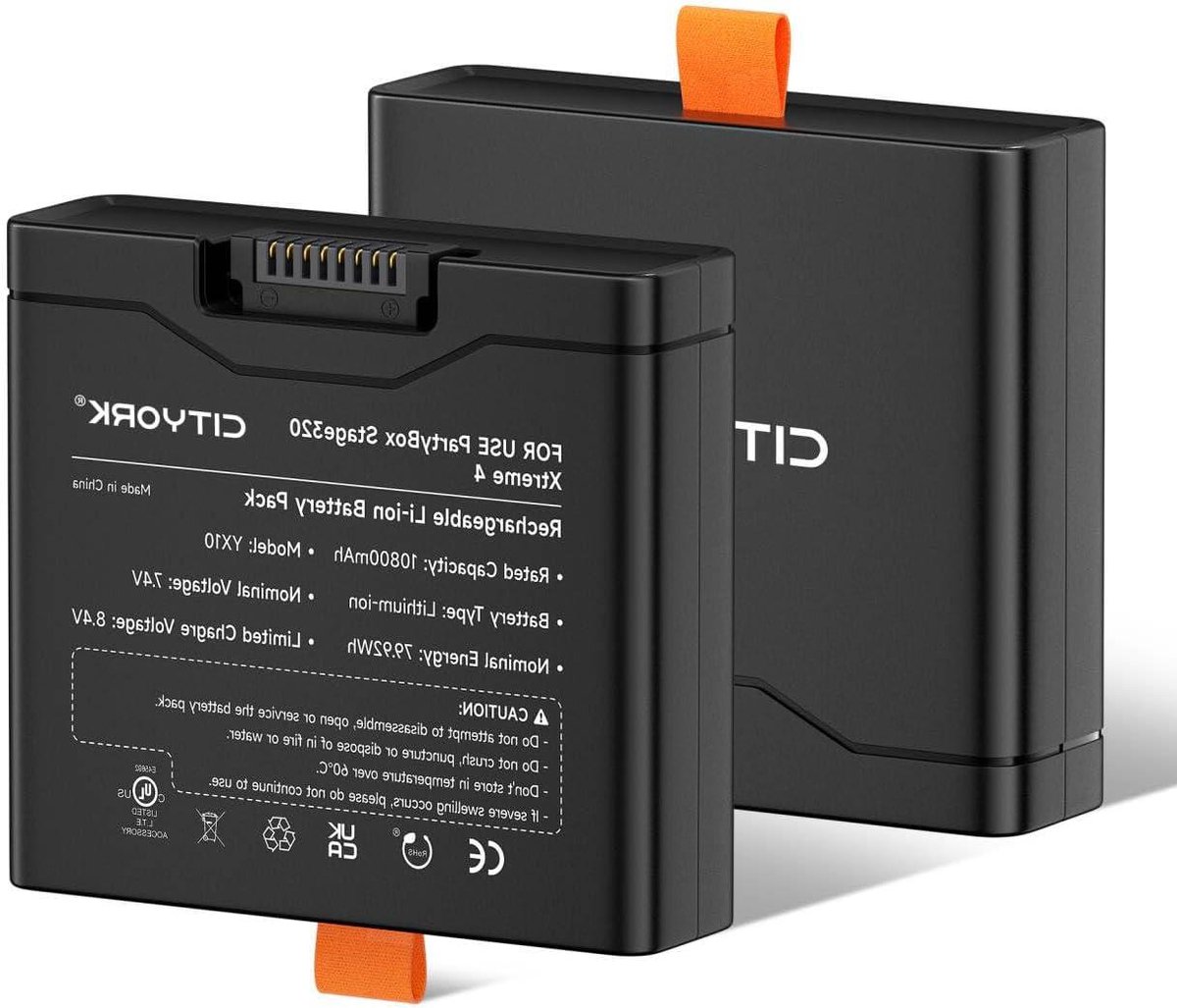 Vervangende Batterij - Oplaadbare Accu - Muziek Luisteren - Snelle Wissel - 10800 mAh - Zwart