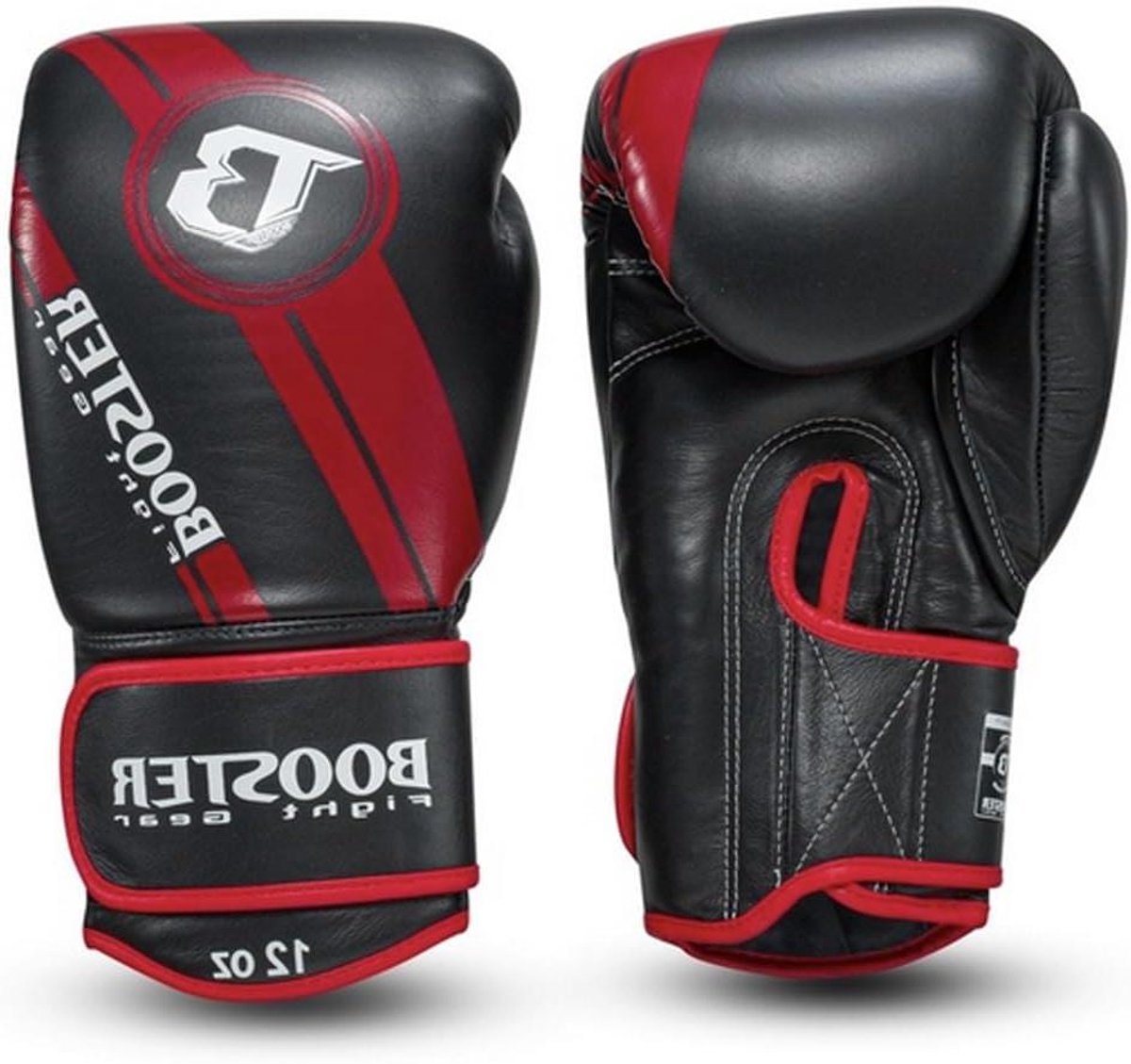 Bokshandschoenen - Vechtsport handschoenen - Training en bescherming - Handgemaakt in Thailand - 10-16 oz - Zwart rood